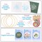 3 Pack Embroidery Starter Kit with Pattern, Kissbuty Full Range of Stamped Embroidery Kit Including Embroidery Fabric with Pattern, Bamboo Embroidery Hoops, Color Threads and Tools Kit (Floral Plants)